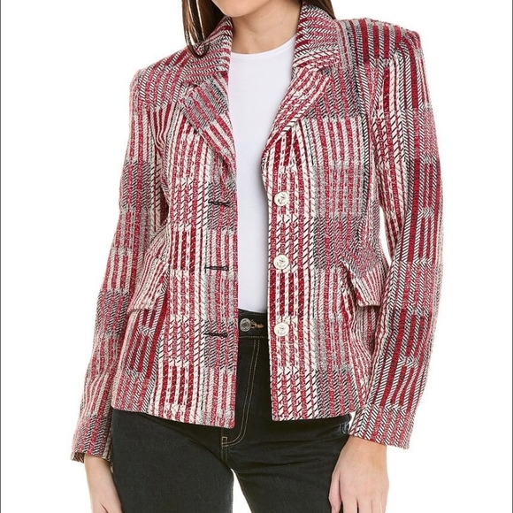 CAbi Red and White Striped Blazer - Picture 1 of 10